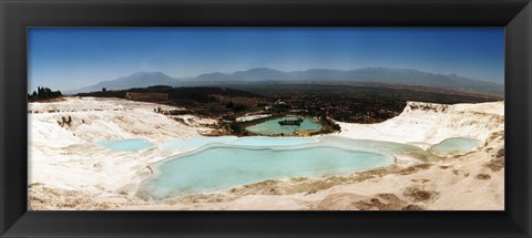 Framed Travetine Pool and Hot Springs, Pamukkale, Denizli Province, Turkey Print