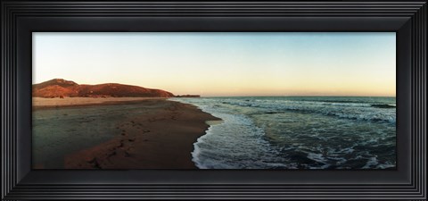 Framed Surf on the beach, Patara Beach, Patara, Antalya Province, Turkey Print
