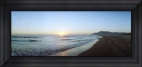 Framed Sunset over the sea, Patara Beach, Patara, Antalya Province, Turkey Print