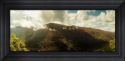 Framed Clouds over mountain, Kaaterskill Falls, Catskill Mountains, New York State, USA Print
