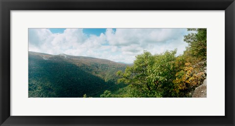 Framed Trees on mountain, view from Sunset Rock, Kaaterskill Falls area, Catskill Mountains, New York State, USA Print