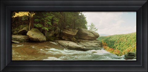 Framed Kaaterskill Falls in autumn, Catskill Mountains, New York State, USA Print