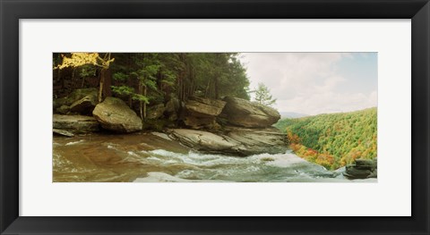 Framed Kaaterskill Falls in autumn, Catskill Mountains, New York State, USA Print