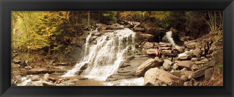 Framed Tourists at Kaaterskill Falls, Catskill Mountains, New York State, USA Print