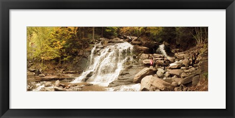 Framed Tourists at Kaaterskill Falls, Catskill Mountains, New York State, USA Print