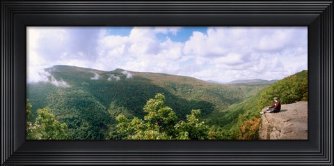 Framed Clouds over mountain, Sunset Rock, Kaaterskill Falls area, Catskill Mountains, New York State, USA Print