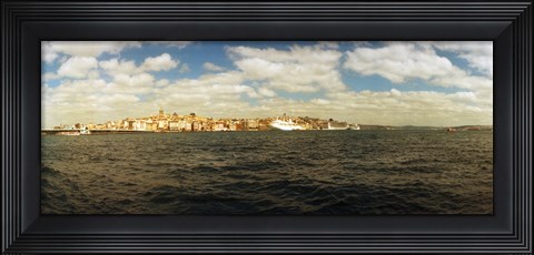 Framed View of the Bosphorus Strait, Istanbul, Turkey Print