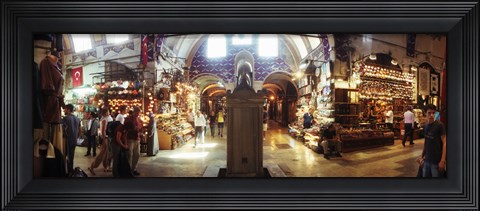Framed Tourists in a market, Grand Bazaar, Istanbul, Turkey Print