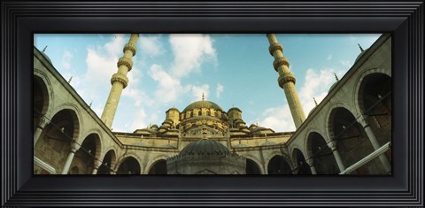 Framed Low angle view of inside of New Mosque, New Mosque, Eminonu, Istanbul, Turkey Print