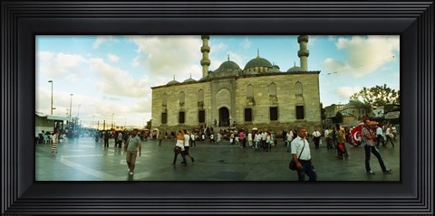 Framed Courtyard in front of Yeni Cami, Eminonu district, Istanbul, Turkey Print