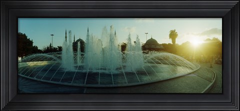 Framed Fountain by the Blue Mosque in Istanbul, Turkey Print