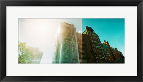 Framed Low angle view of buildings from the High Line in Chelsea, New York City, New York State, USA Print