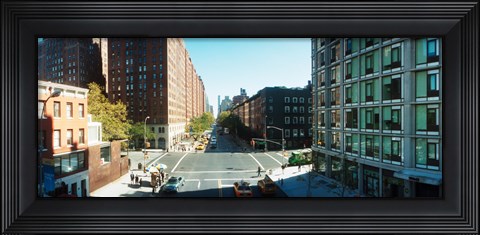 Framed Surrounding streets and buildings from the High Line in Chelsea, New York City, New York State, USA Print