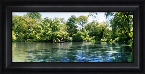 Framed Pond in the Central Park, Manhattan, New York City, New York State, USA Print