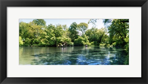 Framed Pond in the Central Park, Manhattan, New York City, New York State, USA Print