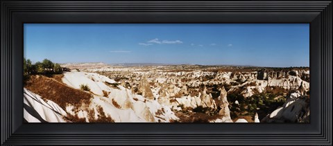 Framed Rock formations on a landscape, Cappadocia, Central Anatolia Region, Turkey Print