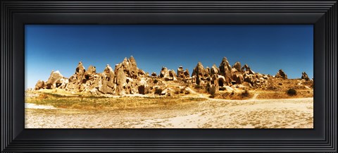 Framed Wide angle view of the Cappadocia caves, Central Anatolia Region, Turkey Print