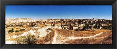 Framed Road passing through Cappadocia, Central Anatolia Region, Turkey Print