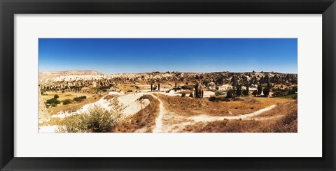 Framed Road passing through Cappadocia, Central Anatolia Region, Turkey Print