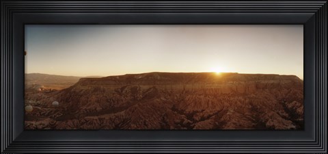 Framed Cappadocia landscape at sunrise, Cappadocia, Central Anatolia Region, Turkey Print