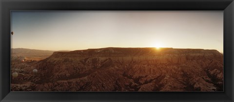 Framed Cappadocia landscape at sunrise, Cappadocia, Central Anatolia Region, Turkey Print