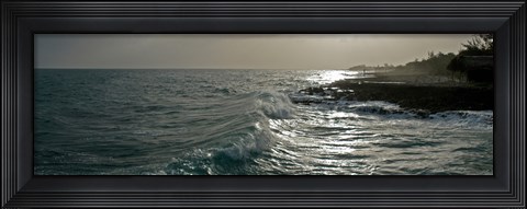 Framed Waves in the sea, Negril, Westmoreland, Jamaica Print