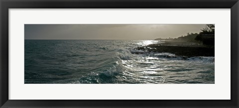 Framed Waves in the sea, Negril, Westmoreland, Jamaica Print