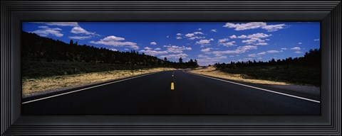 Framed Highway passing through landscape, New Mexico, USA Print