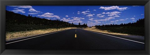 Framed Highway passing through landscape, New Mexico, USA Print