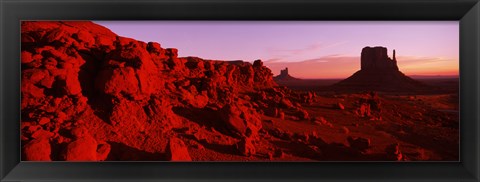 Framed Butte rock formations at Monument Valley, Arizona Print