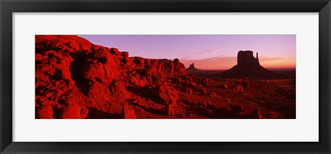 Framed Butte rock formations at Monument Valley, Arizona Print