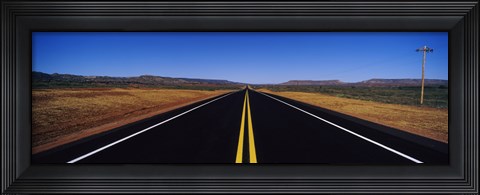 Framed Highway passing through a landscape, New Mexico Print