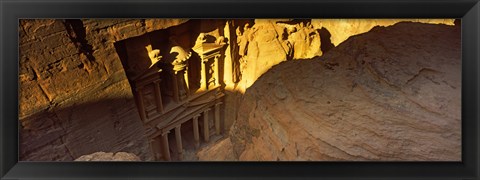 Framed Treasury at Petra, Wadi Musa, Jordan Print