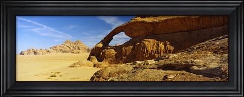 Framed Natural arch, Eye of the Eagle Arch, Wadi Rum, Jordan Print