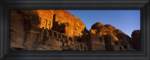 Framed Royal Tombs at Petra, Wadi Musa, Jordan Print