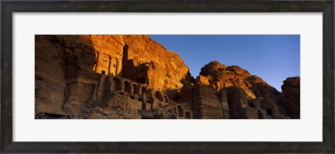 Framed Royal Tombs at Petra, Wadi Musa, Jordan Print