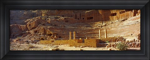 Framed Cave Dwellings, Petra, Jordan Print