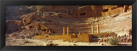 Framed Cave Dwellings, Petra, Jordan Print