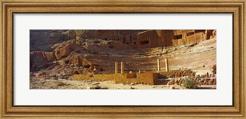 Framed Cave Dwellings, Petra, Jordan Print
