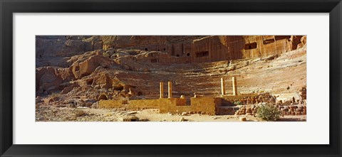 Framed Cave Dwellings, Petra, Jordan Print