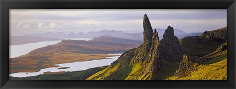 Framed Old Man of Storr Mountains, Isle of Skye, Inner Hebrides, Highland Region, Scotland Print