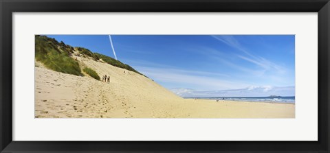 Framed Huge sand dune at White Rocks Bay, County Antrim, Northern Ireland Print