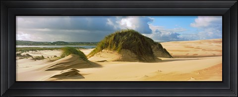 Framed Clouds over sand dunes, Sands of Forvie, Newburgh, Aberdeenshire, Scotland Print