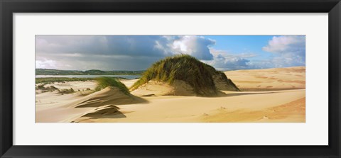 Framed Clouds over sand dunes, Sands of Forvie, Newburgh, Aberdeenshire, Scotland Print