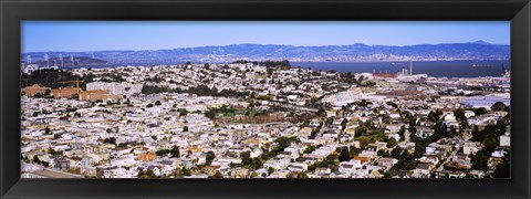 Framed Houses in a city, San Francisco, California, USA Print