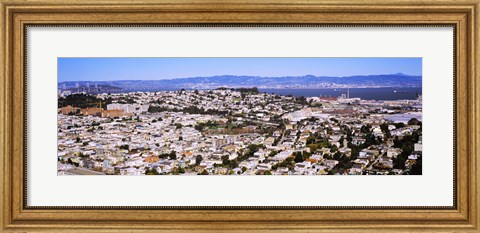 Framed Houses in a city, San Francisco, California, USA Print