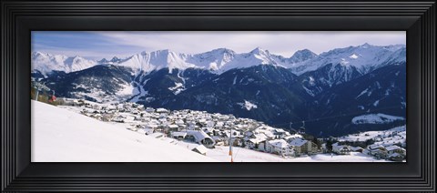 Framed Ski resort with mountain range in the background, Fiss, Tirol, Austria Print