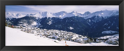 Framed Ski resort with mountain range in the background, Fiss, Tirol, Austria Print