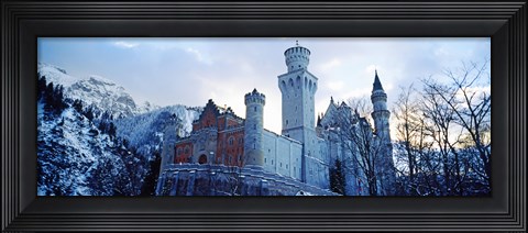 Framed Neuschwanstein Castle in winter, Bavaria, Germany Print