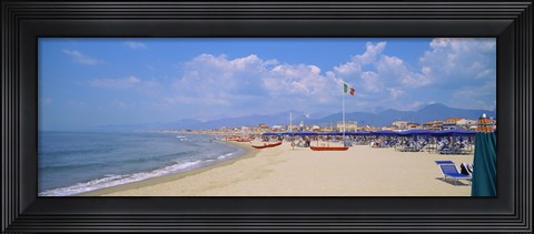 Framed Resort on the beach, Viareggio, Tuscany, Italy Print